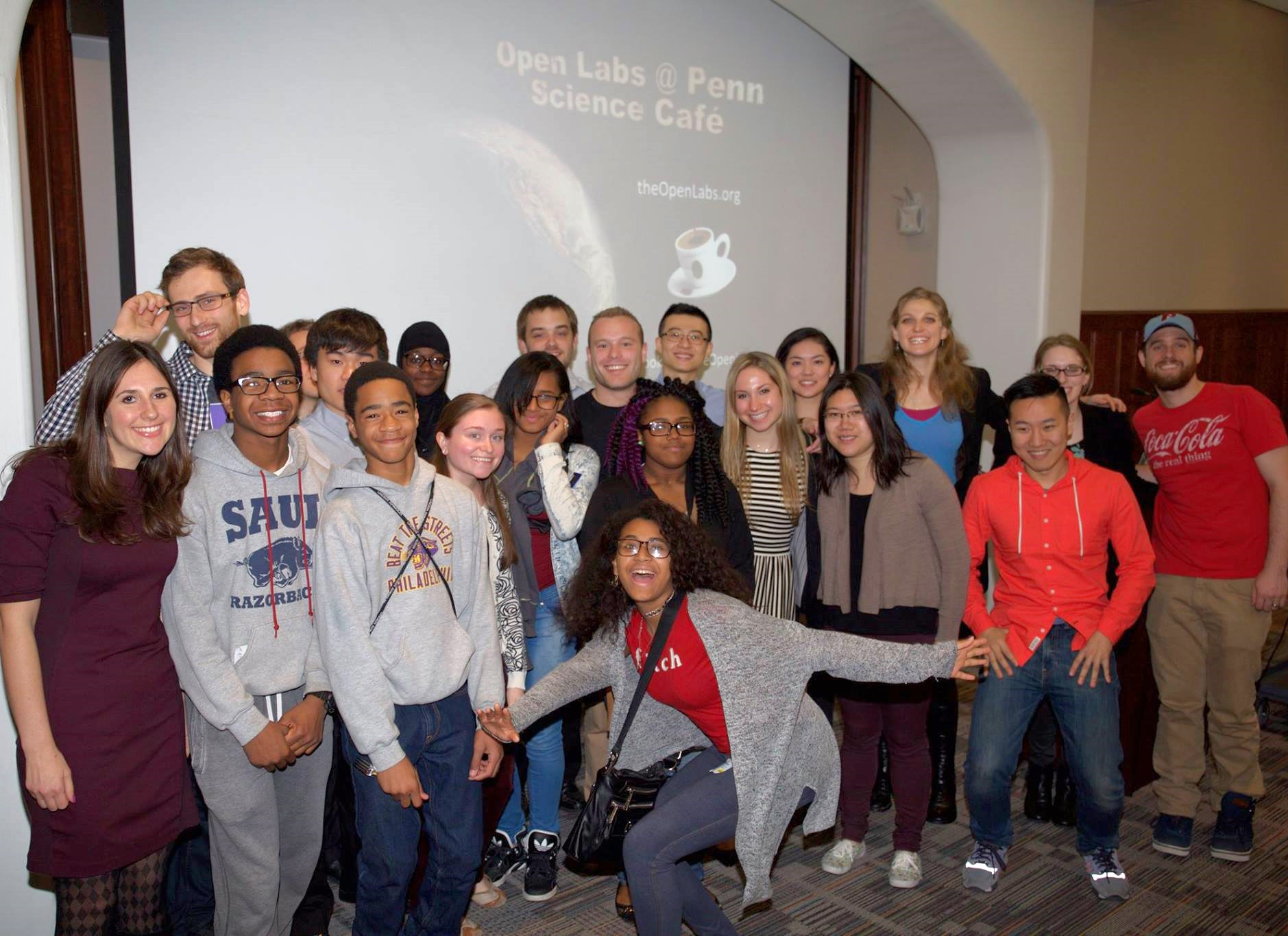 Open Labs @ Penn Team with some of the Yale team, After Penn's INAUGURAL Science Cafe